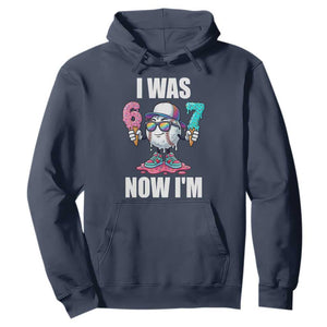 I Was 6 Now I'm 7 Hoodie Baseball Ice Cream Drip Number 67 Player TS14 Navy Print Your Wear
