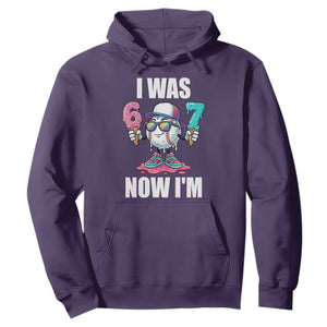 I Was 6 Now I'm 7 Hoodie Baseball Ice Cream Drip Number 67 Player TS14 Purple Print Your Wear