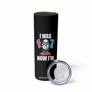 I Was 6 Now I'm 7 Skinny Tumbler Baseball Ice Cream Drip Number 67 Player TS14 Print Your Wear