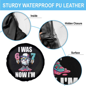 I Was 6 Now I'm 7 Spare Tire Cover Baseball Ice Cream Drip Number 67 Player TS14 Print Your Wear