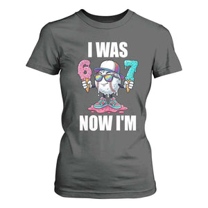 I Was 6 Now I'm 7 T Shirt For Women Baseball Ice Cream Drip Number 67 Player TS14 Dark Heather Print Your Wear