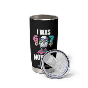 I Was 6 Now I'm 7 Tumbler Cup Baseball Ice Cream Drip Number 67 Player TS14 Print Your Wear