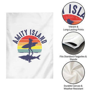 Amity Island Garden Flag Retro Surfing Board Humor TS14 Print Your Wear