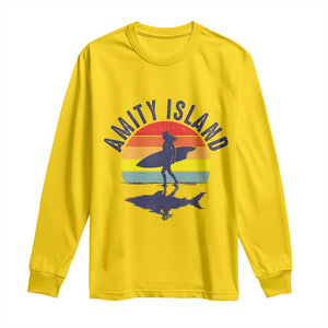 Amity Island Long Sleeve Shirt Retro Surfing Board Humor TS14 Daisy Print Your Wear
