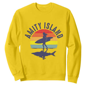 Amity Island Sweatshirt Retro Surfing Board Humor TS14 Daisy Print Your Wear