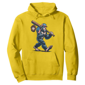 Funny Bigfoot Baseball Hoodie Sasquatch American Flag Ice Cream TS14 Daisy Print Your Wear