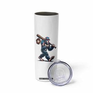 Funny Bigfoot Baseball Skinny Tumbler Sasquatch American Flag Ice Cream TS14 Print Your Wear