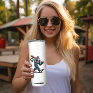 Funny Bigfoot Baseball Skinny Tumbler Sasquatch American Flag Ice Cream TS14 Print Your Wear