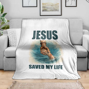 Jesus Saved My Life Throw Blanket Christian Bible Verse TS14 Print Your Wear