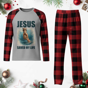 Jesus Saved My Life Plaid Pajama Set Christian Bible Verse TS14 Buffalo Plaid Print Your Wear