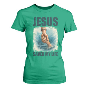 Jesus Saved My Life T Shirt For Women Christian Bible Verse TS14 Irish Green Print Your Wear