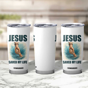 Jesus Saved My Life Tumbler Cup Christian Bible Verse TS14 Print Your Wear