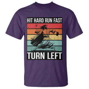 Hit Hard Run Fast Turn Left T Shirt Funny Jesus Baseball Player TS14 Purple Print Your Wear