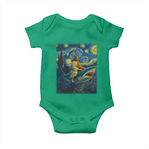Jesus Shark Stary Night Baby Onesie Artist Van Gogh Christian TS14 Irish Green Print Your Wear