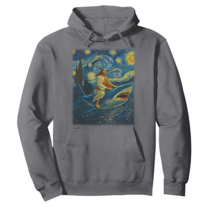 Jesus Shark Stary Night Hoodie Artist Van Gogh Christian TS14 Charcoal Print Your Wear