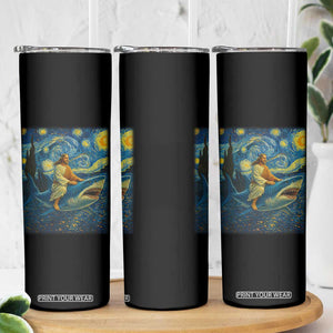 Jesus Shark Stary Night Skinny Tumbler Artist Van Gogh Christian TS14 Print Your Wear