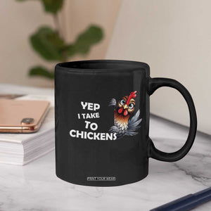 Funny Cute Chicken Coffee Mug Yep I Talk To Chickens Farm Animal Lover TS14 Print Your Wear