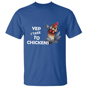 Funny Cute Chicken T Shirt Yep I Talk To Chickens Farm Animal Lover TS14 Royal Blue Print Your Wear