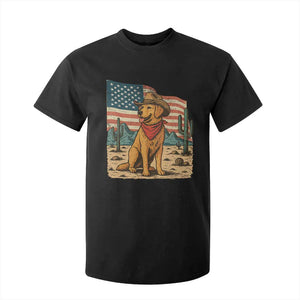 Patriotic Cowboy Dog T Shirt For Kid American Flag Western Country TS14 Black Print Your Wear