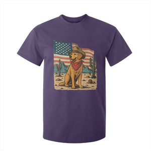 Patriotic Cowboy Dog T Shirt For Kid American Flag Western Country TS14 Purple Print Your Wear