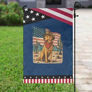 Patriotic Cowboy Dog Garden Flag American Flag Western Country TS14 Classic Blue Black Print Your Wear