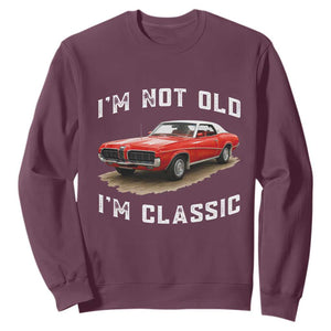 I'm Not Old I'm Classic Sweatshirt Vintage 1970 Mercury Cougar Hardtop Classic Car Enthusiast