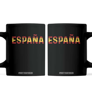 Spain Spanish Flag Espana Pride Coffee Mug TS14 Black Print Your Wear