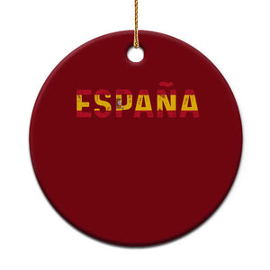 Spain Spanish Flag Espana Pride Ceramic Ornament TS14 1pc Red Print Your Wear