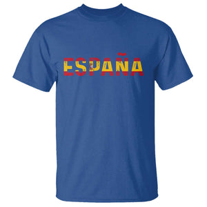 Spain Spanish Flag Espana Pride T Shirt TS14 Royal Blue Print Your Wear