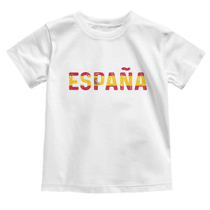 Spain Spanish Flag Espana Pride Toddler T Shirt TS14 White Print Your Wear