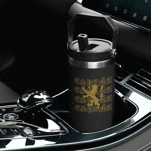 Spain Espana Heraldic Lion Pride Flip Straw Tumbler TS14 Print Your Wear