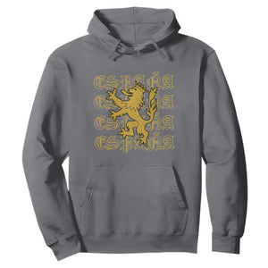 Spain Espana Heraldic Lion Pride Hoodie TS14 Charcoal Print Your Wear