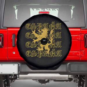 Spain Espana Heraldic Lion Pride Spare Tire Cover TS14 Black Print Your Wear