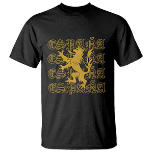 Spain Espana Heraldic Lion Pride T Shirt TS14 Black Print Your Wear