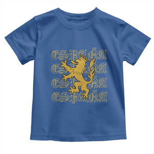 Spain Espana Heraldic Lion Pride Toddler T Shirt TS14 Royal Blue Print Your Wear