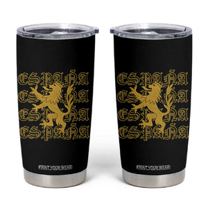 Spain Espana Heraldic Lion Pride Tumbler Cup TS14 Black Print Your Wear