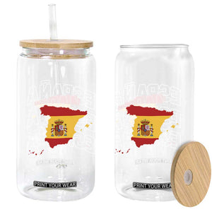 Espana Spain Map Pride Spanish Flag Glass Can TS14 Print Your Wear