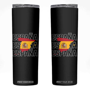 Espana Spain Map Pride Spanish Flag Skinny Tumbler TS14 Black Print Your Wear