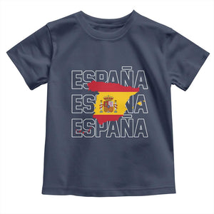 Espana Spain Map Pride Spanish Flag Toddler T Shirt TS14 Navy Print Your Wear