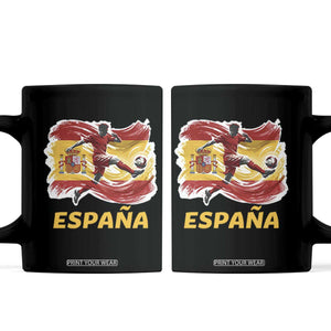 Spain Espana Soccer Football Fan Spanish Flag Coffee Mug TS14 Black Print Your Wear