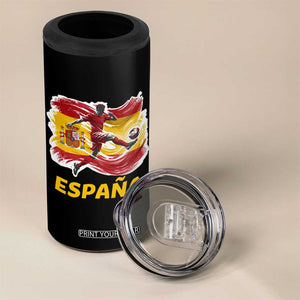 Spain Espana Soccer Football Fan Spanish Flag 4 in 1 Can Cooler Tumbler TS14 Print Your Wear