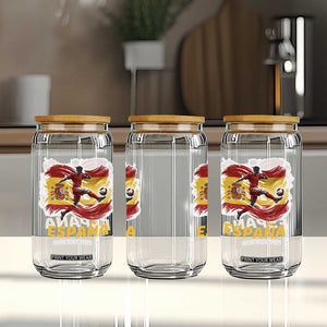 Spain Espana Soccer Football Fan Spanish Flag Glass Can TS14 Print Your Wear