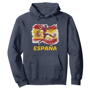Spain Espana Soccer Football Fan Spanish Flag Hoodie TS14 Navy Print Your Wear
