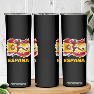 Spain Espana Soccer Football Fan Spanish Flag Skinny Tumbler TS14 Print Your Wear