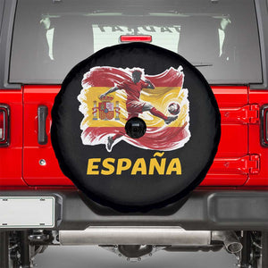 Spain Espana Soccer Football Fan Spanish Flag Spare Tire Cover TS14 Black Print Your Wear