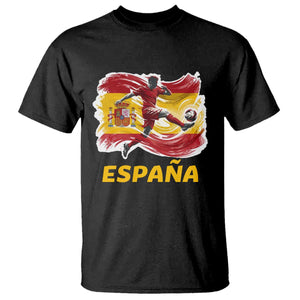 Spain Espana Soccer Football Fan Spanish Flag T Shirt TS14 Black Print Your Wear