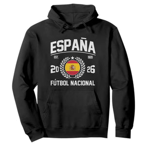 Spain 2026 Soccer Football Fan Spanish Flag Hoodie TS14 Black Print Your Wear