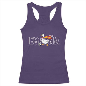 Espana Spain Soccer Football Racerback Tank Top Silly Goose Spanish Flag Fan Supporter TS14 Purple Print Your Wear