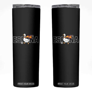 Espana Spain Soccer Football Skinny Tumbler Silly Goose Spanish Flag Fan Supporter TS14 Black Print Your Wear