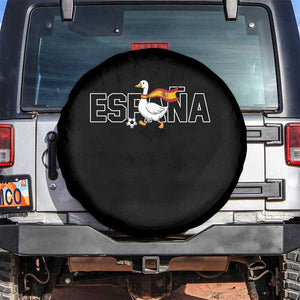 Espana Spain Soccer Football Spare Tire Cover Silly Goose Spanish Flag Fan Supporter TS14 No hole Black Print Your Wear